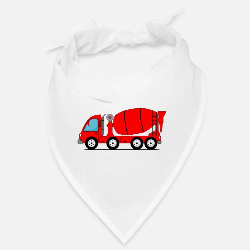 Camion malaxeur à béton rouge Bandana
