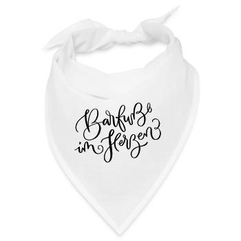 Barfuß im Herzen - Bandana - Weiß - Vorne