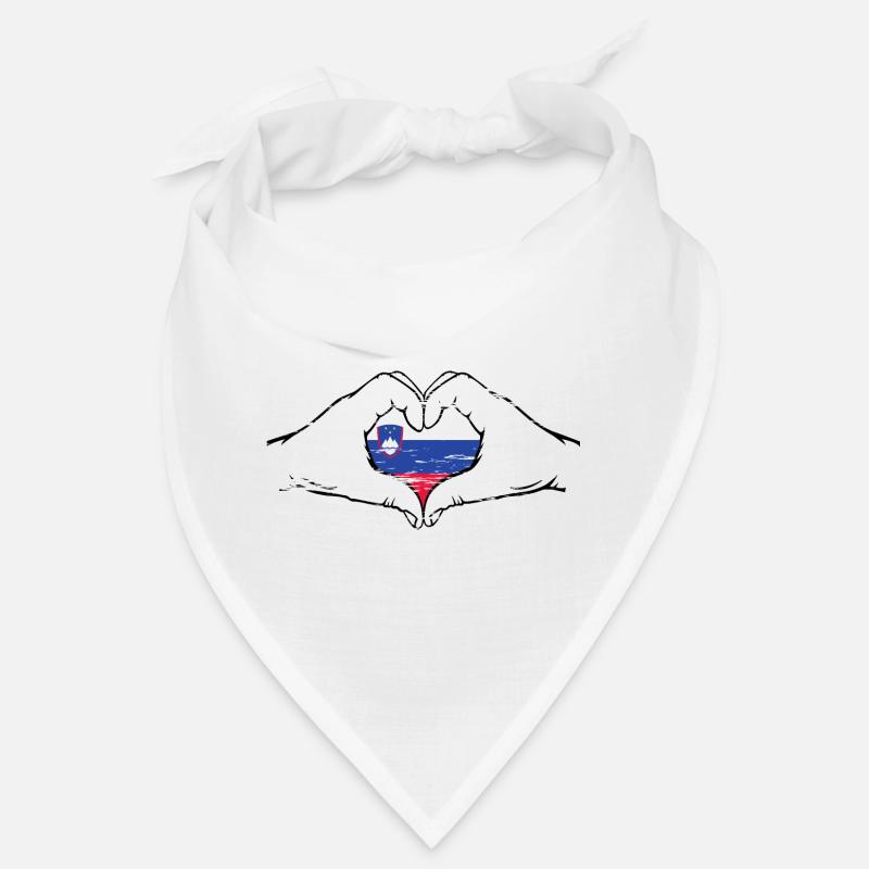 Slowenien Flagge Herzform used Bandana