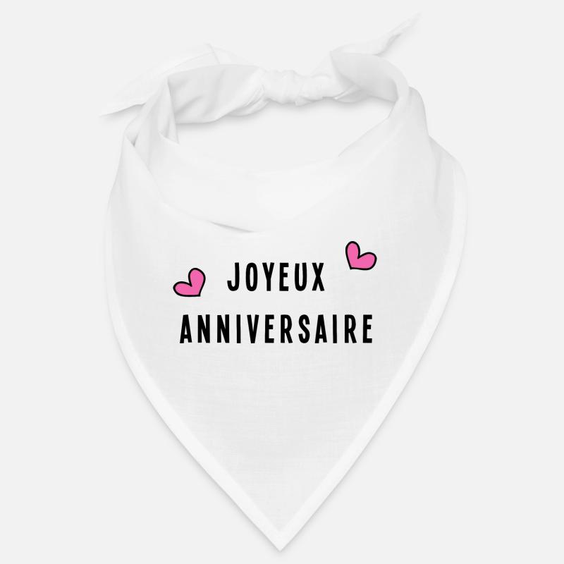 JOYEUX ANNIVERSAIRE - Bandana - blanc