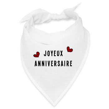 ALLES GUTE ZUM GEBURTSTAG. JAHRESTAG - Bandana - Weiß - Vorne