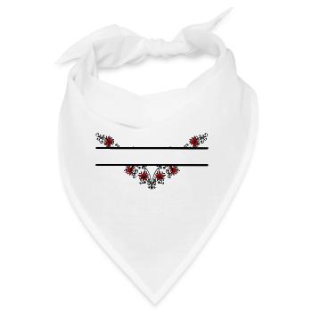 Blume dekoratives Banner - Bandana - Weiß - Vorne