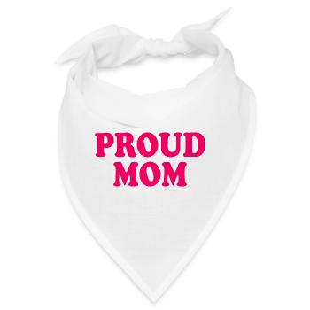 Proud mom - Bandana - Weiß - Vorne