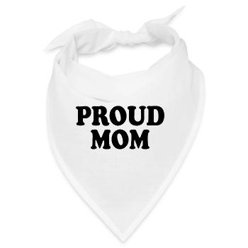 Proud mom - Bandana - Weiß - Vorne