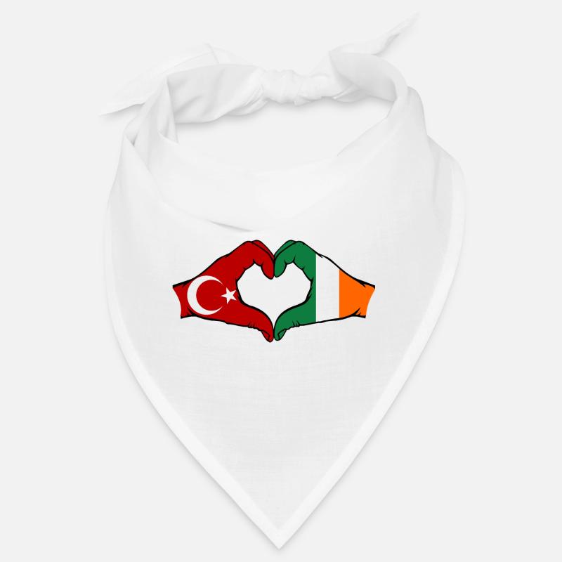 Turkey Ireland Hands Heart Shape Bandana