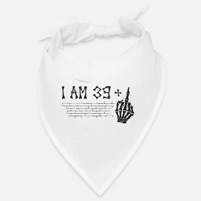 Ich bin 39 plus Mittelfinger - 40. Geburtstag Bandana