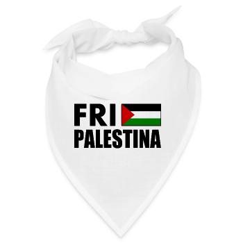 Fri palestina - Bandana - Weiß - Vorne