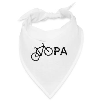 bester Opa Fahrrad Mountainbike Radeln Kritzeln - Bandana - Weiß - Vorne