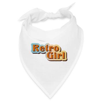 Retro Girl – 70s Vibes & Nostalgie - Bandana - Weiß - Vorne