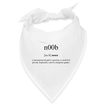 N00b | Noob Definition Dictionary - Bandana - Weiß - Vorne