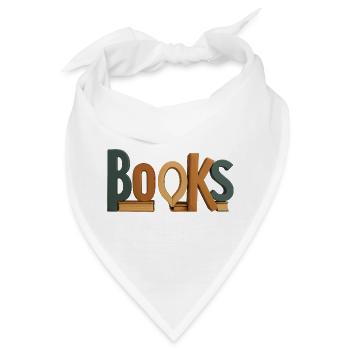 Buchstaben als Bücher Typografie - Bandana - Weiß - Vorne