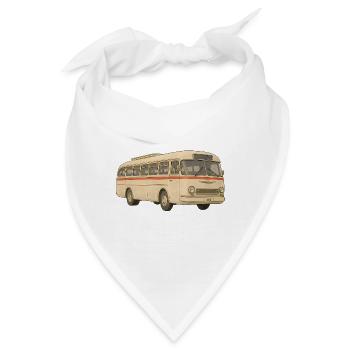 Rollende Erinnerung im Retrolook - Bandana - Weiß - Vorne