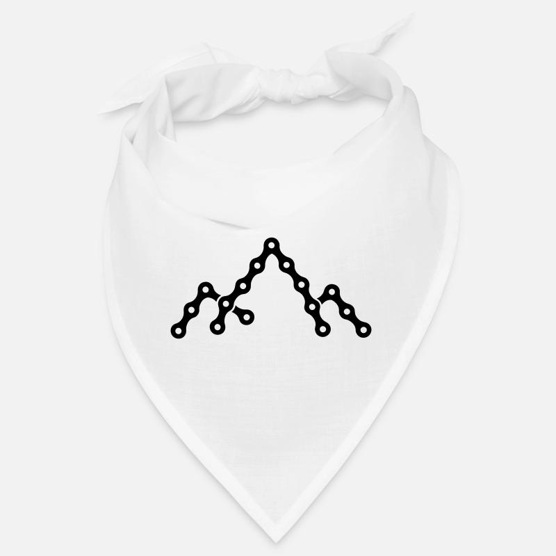 Fahrradkette mit Bergsilhouette Bandana