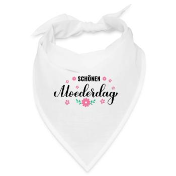 Blumenkranz in Pastellrosa - Bandana - Weiß - Vorne