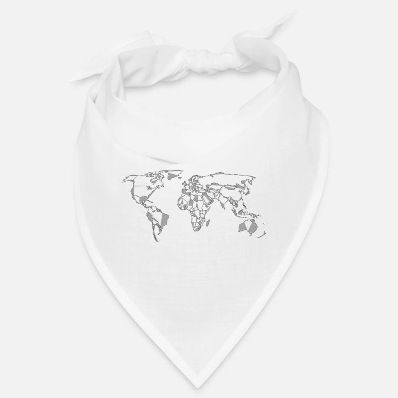 Conception de mosaïque de carte du monde Bandana