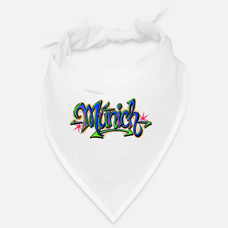 Graffiti word art in neon colors Munich Bandana