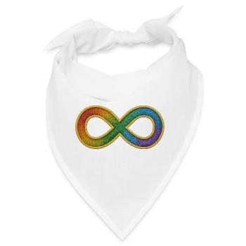 Regenbogen Unendlichkeitssymbol für Vielfalt - Bandana - Weiß - Vorne