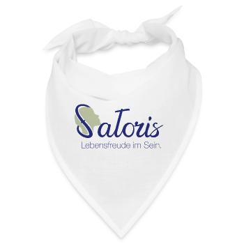 Satoris-Logo, die Marke für bewusste Menschen - Bandana - Weiß - Vorne