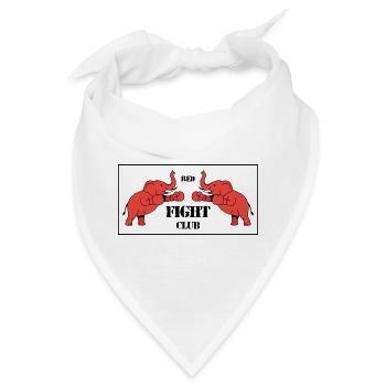 Duell zweier roter Elefanten - Bandana - Weiß - Vorne