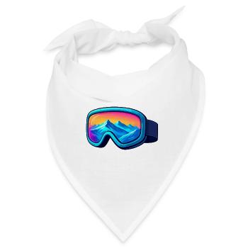 Bunte Skibrille Stylisches Wintersport Desig - Bandana - Weiß - Vorne