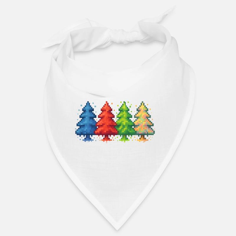 Pixel Forest Jeu du sapin de Noël Bandana