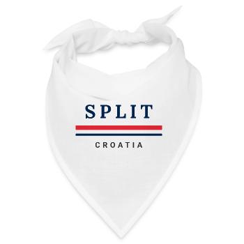 Stadt Split, Kroatien - Bandana - Weiß - Vorne