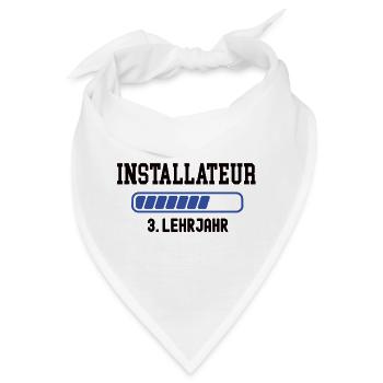 Ausbildung Installateur 3. Lehrjahr Installateure - Bandana - Weiß - Vorne