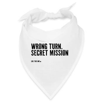 wrong turn. secret mission. - Bandana - Weiß - Vorne