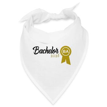Bachelor 2026 Abschluss Promotion Sponsion - Bandana - Weiß - Vorne