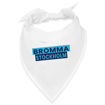 Bromma-Stockholm-Wortzeichen - Bandana - Weiß - Vorne