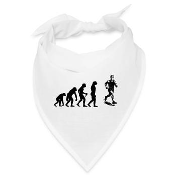 Minimalistisches Running Motiv - Bandana - Weiß - Vorne