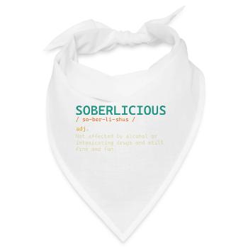 Soberlicious Definition Lustige nüchterne Genesung AA - Bandana - Weiß - Vorne