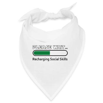 Soziale Fähigkeiten aufladen – für einen weißen Hintergrund - Bandana - Weiß - Vorne