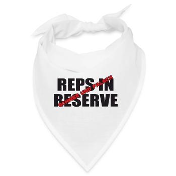 Reps_in_Reserve_Schwer_und_falsch_bodybuilding_ - Bandana - Weiß - Vorne