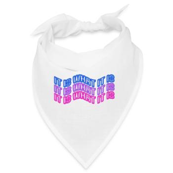 Es ist, was es ist (Phrase) Neonschilder-Stil - Bandana - Weiß - Vorne