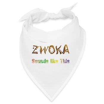 ZWOKA Goldtextur Glyphs - Bandana - Weiß - Vorne