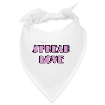 Spread Love Typografie - Bandana - Weiß - Vorne