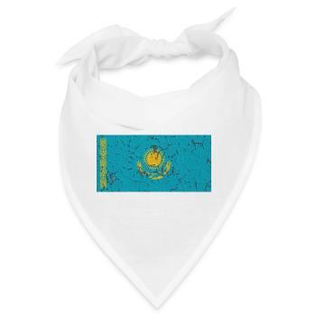 Flagge Kasachstan - Bandana - Weiß - Vorne