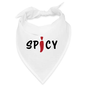 Scharfer Chili Pepper Bold Minimalistisches Food-Design - Bandana - Weiß - Vorne