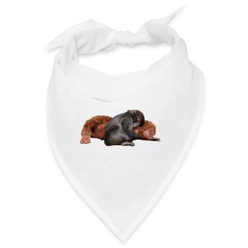 Punch - das Äffchen - Bandana - Weiß - Vorne