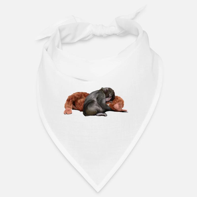 Punch - le singe - Bandana - blanc
