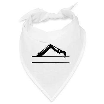 Baggerarm maßgeschneidert – Baukonstruktion - Bandana - Weiß - Vorne