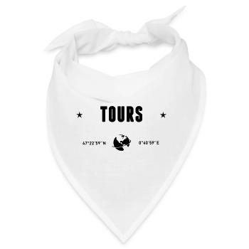 Touren Frankreich GPS Koordinaten Globe - Bandana - Weiß - Vorne