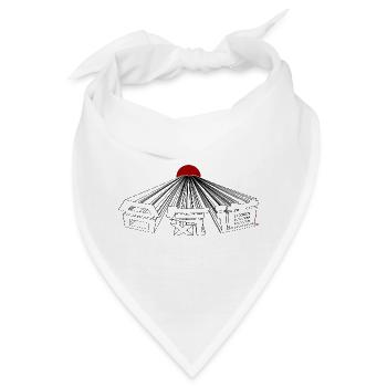 Aikido-Kanji-Typografie Japan Fujiyama Sun - Bandana - Weiß - Vorne
