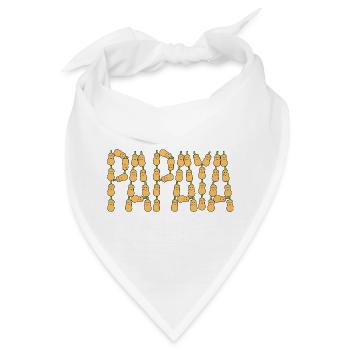 Papaya-Typografie - Bandana - Weiß - Vorne