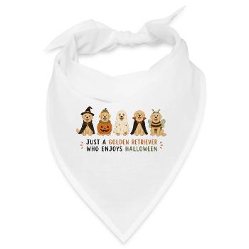 Golden Retriever Halloween-Trupp - Bandana - Weiß - Vorne