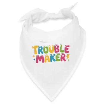 Troublemaker Frechdachs Rabauke Geschwister Kinder - Bandana - Weiß - Vorne