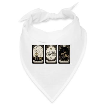 Kaffee Liebhaber Radfahrer Sternenhimmel - Bandana - Weiß - Vorne