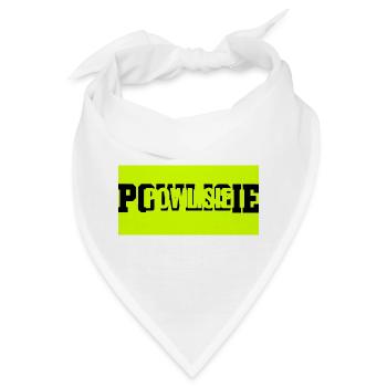 Glitch Neon-Text auf fluoreszierendem Gelb - Bandana - Weiß - Vorne