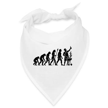 Nachtgrill Silhouette - Bandana - Weiß - Vorne
